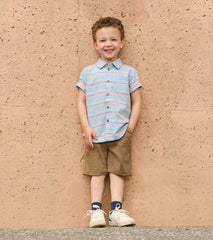 Hatley Boys Striped Blue Button Down Shirt