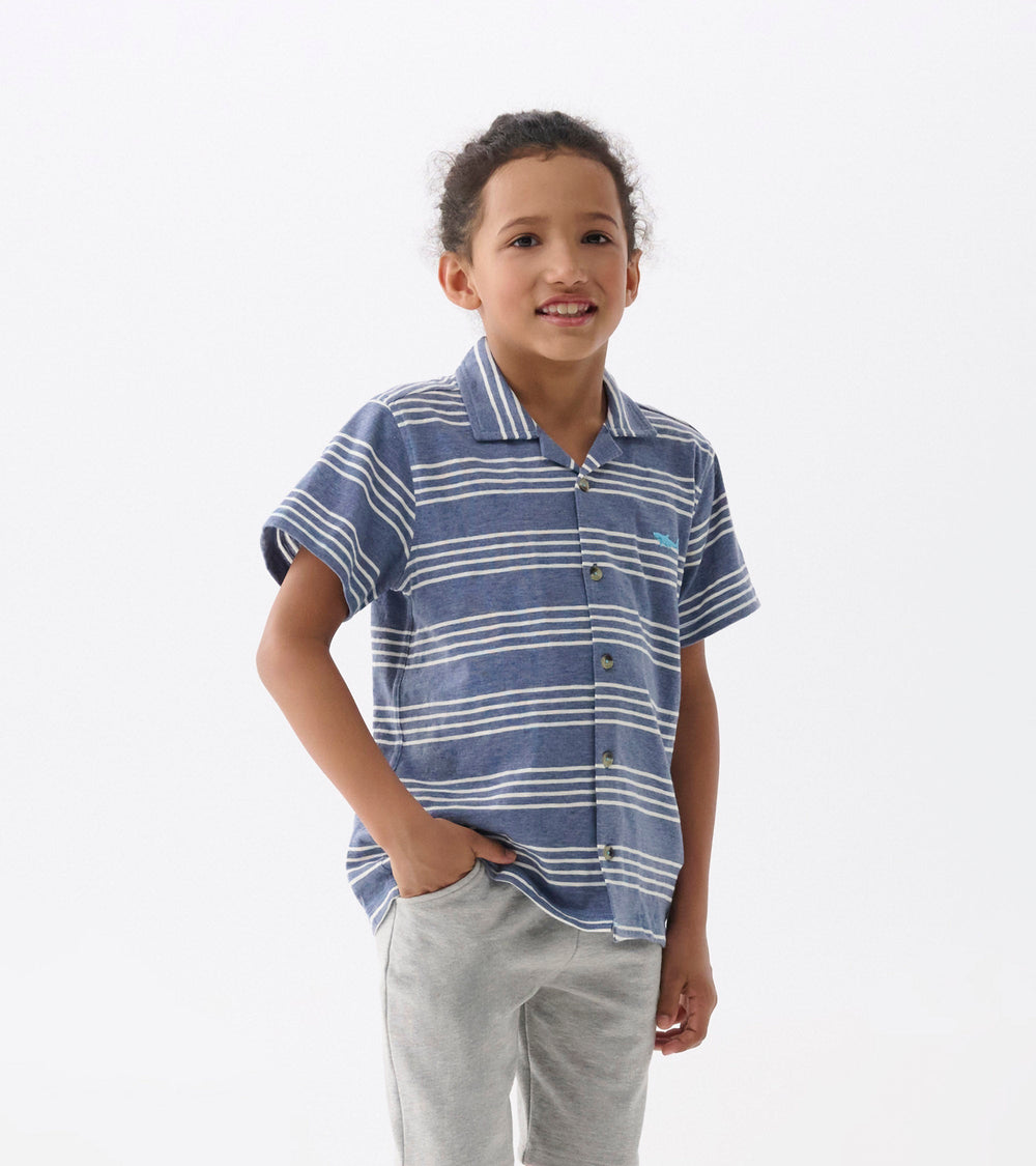 Hatley Boys Striped Nautical Jersey Button Down