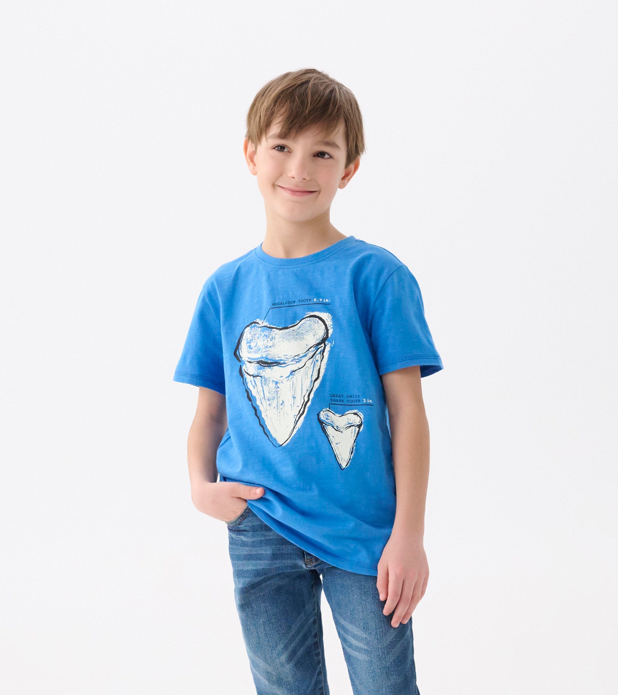 Hatley Boys Shark Tooth Glow in the Dark Graphic Tee