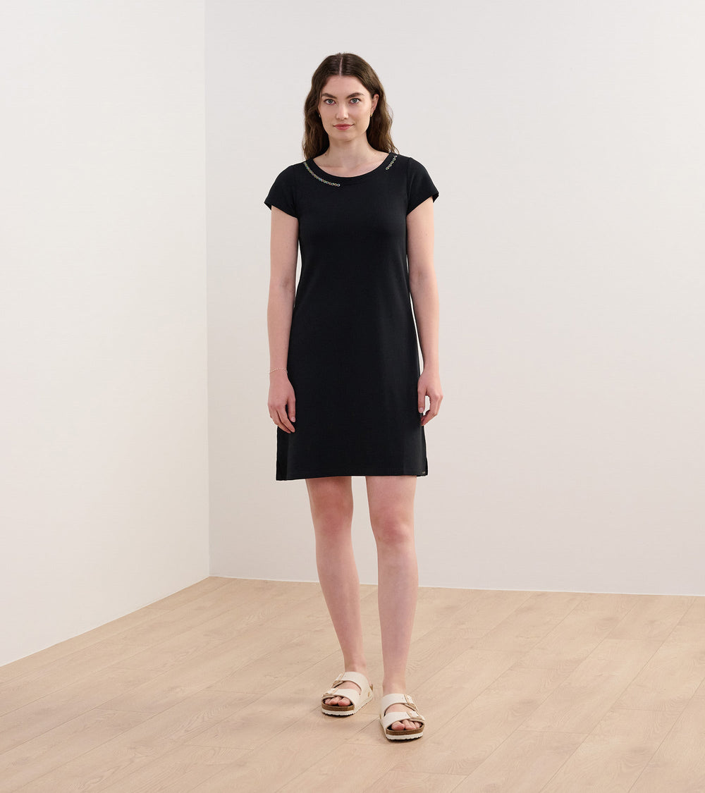 Hatley Brooke Dress - Black French Terry