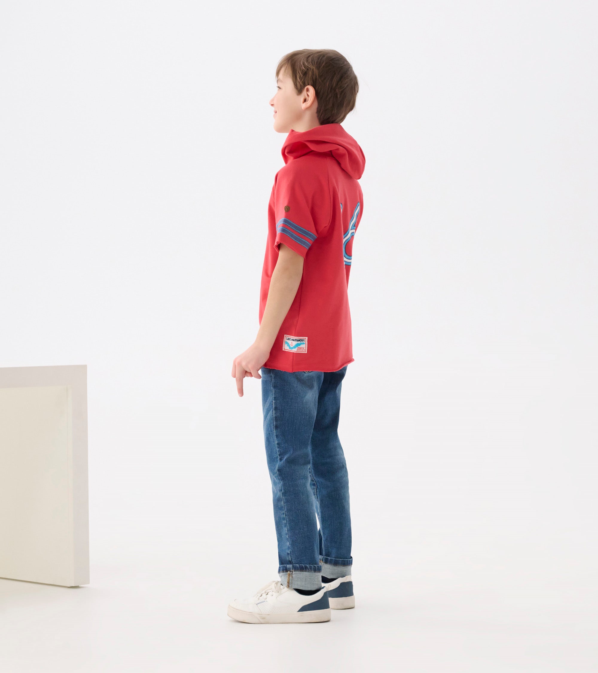 Hatley Boys Jersey Number Raglan Hoodie Tee