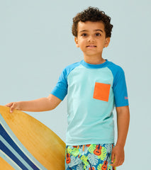 Hatley Boys Blue Short Sleeve Rashguard