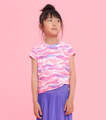 Hatley Girls Candy Ombre Mesh Trim T-Shirt