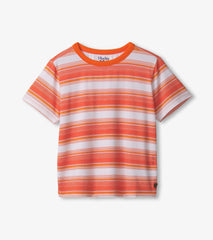 Hatley Boys Striiped Orange Bamboo Tee