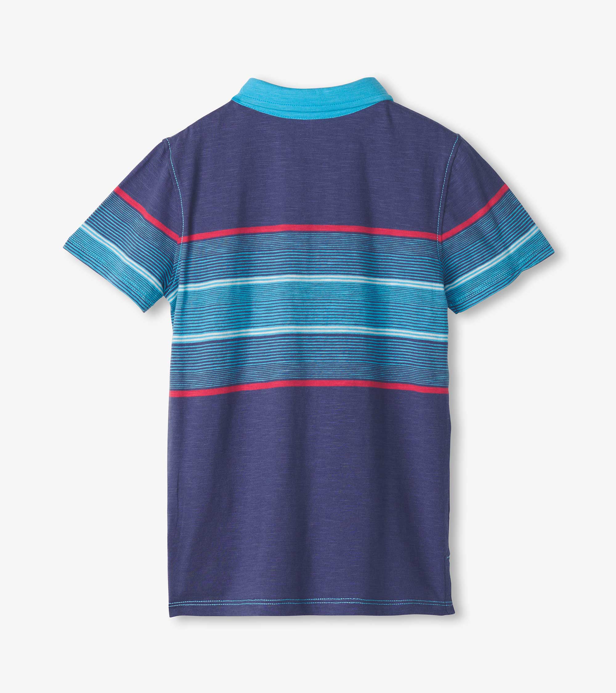 Hatley Boys Striped Blue Polo Tee