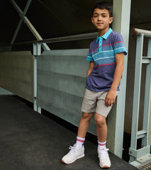 Hatley Boys Striped Blue Polo Tee