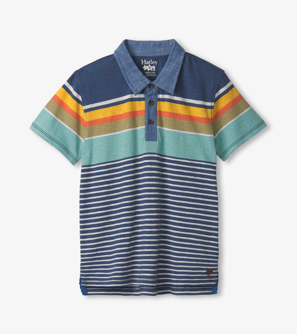 Hatley Boys Nautical Stripes Polo Tee