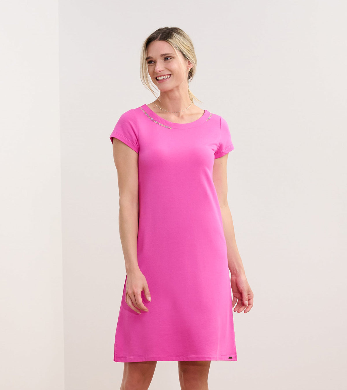 Hatley Brooke Dress - Fuchsia French Terry