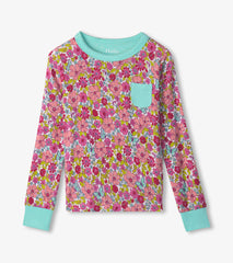 Hatley Girls Groovy Flowers Bamboo Pajama Set