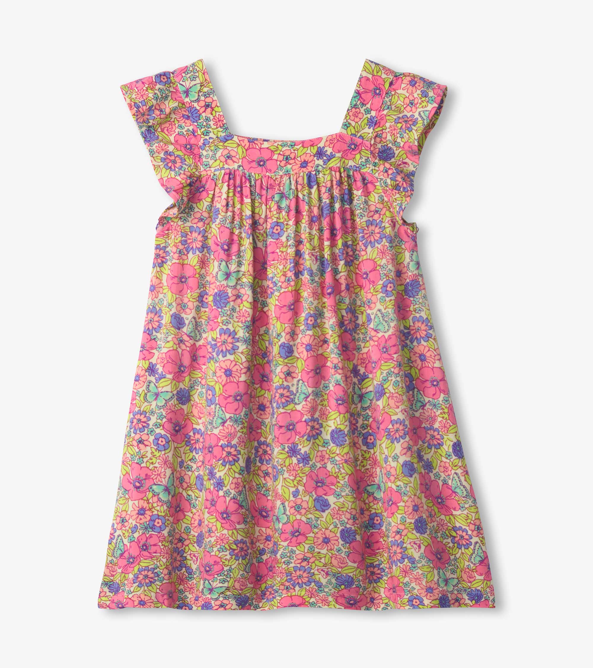Hatley Girls Groovy Flowers Flutter Puff Dress