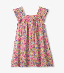 Hatley Girls Groovy Flowers Flutter Puff Dress