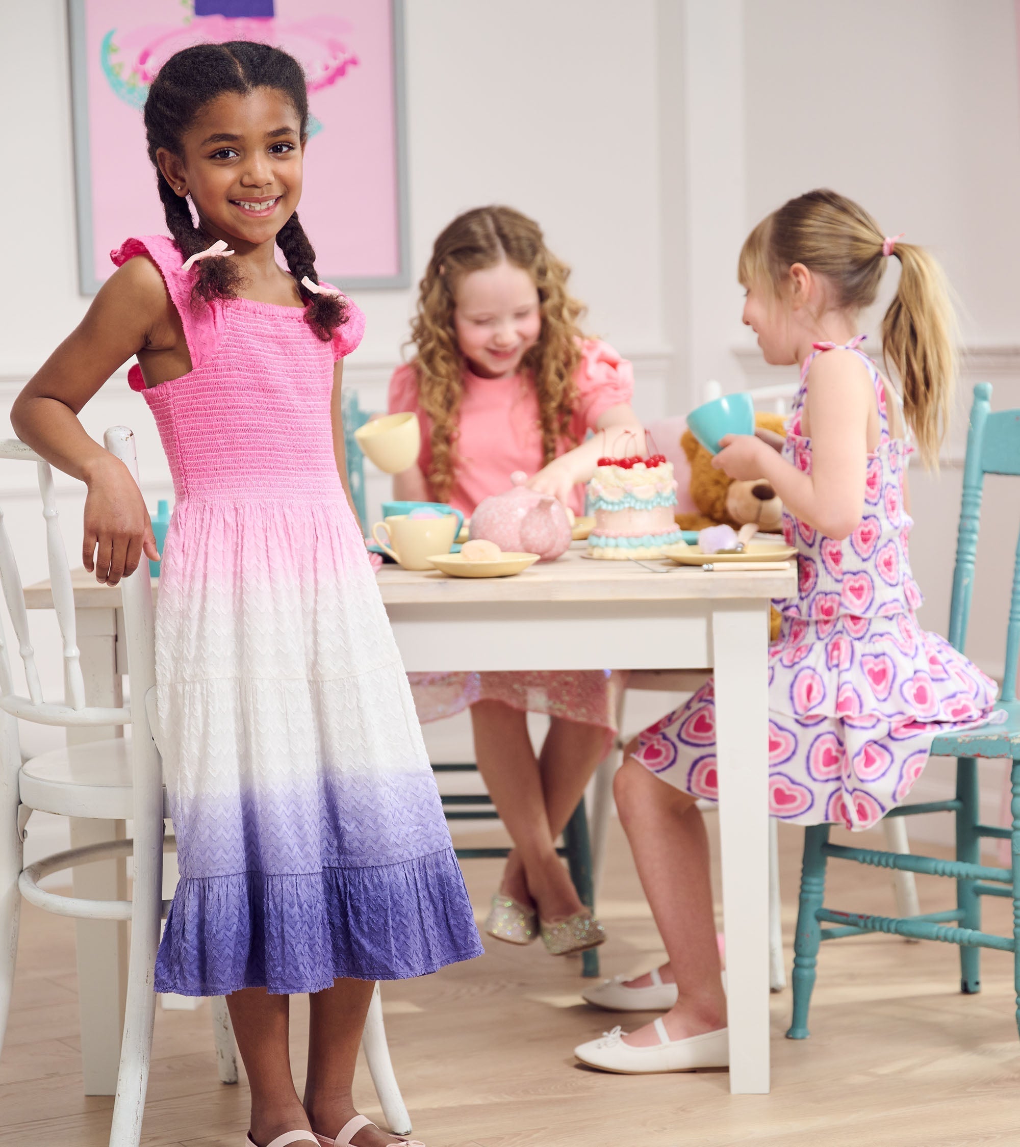 Hatley Girls Glowing Hearts Smocked Angel Dress