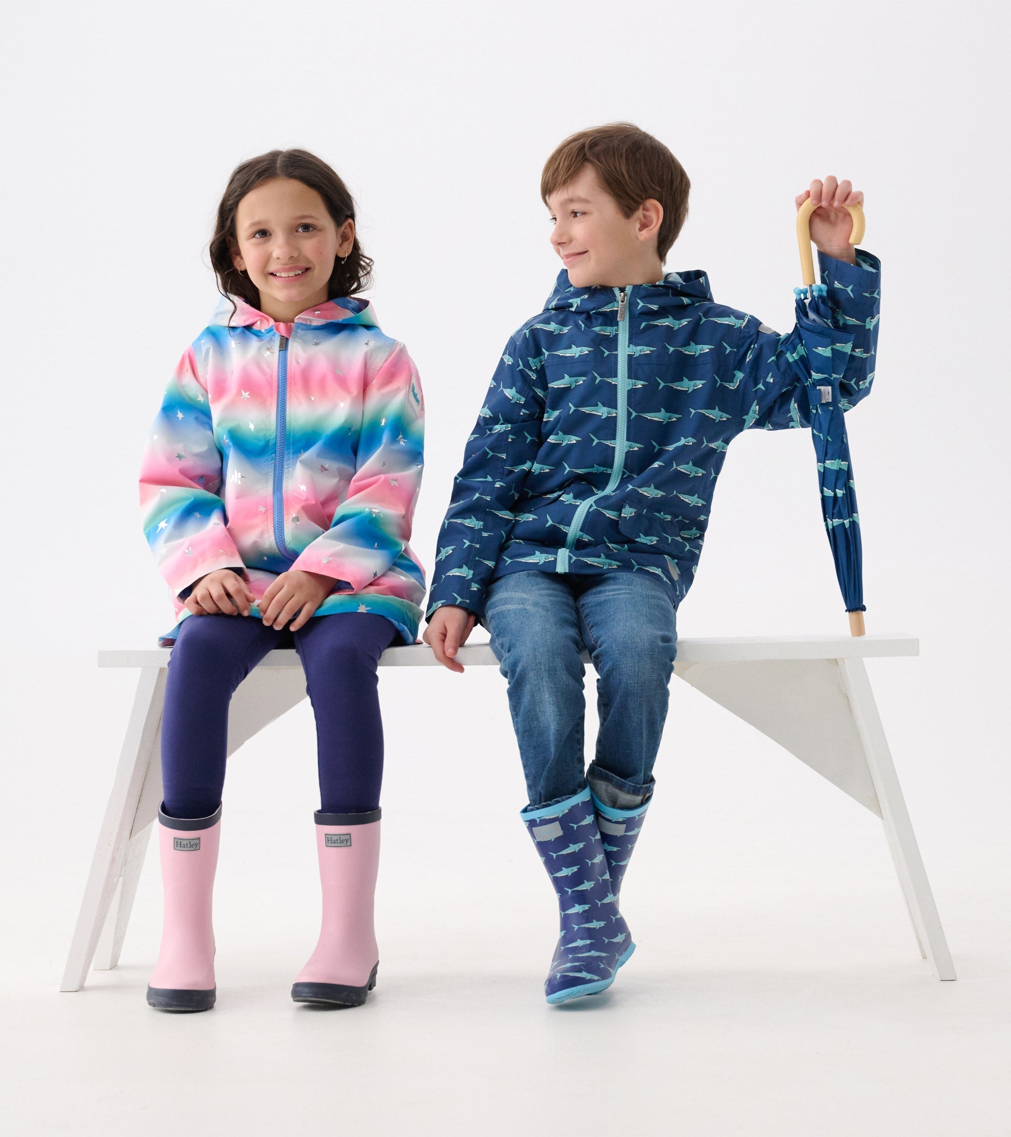 Hatley Girls Glitter Star A-Line Swing Jacket
