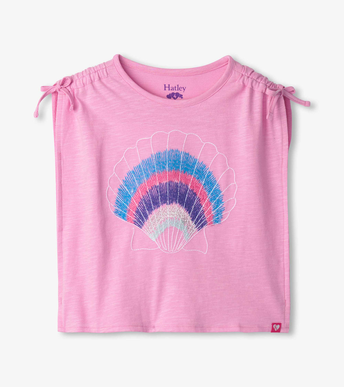 Hatley Girls Lilac Shell Cinched Shoulder Top