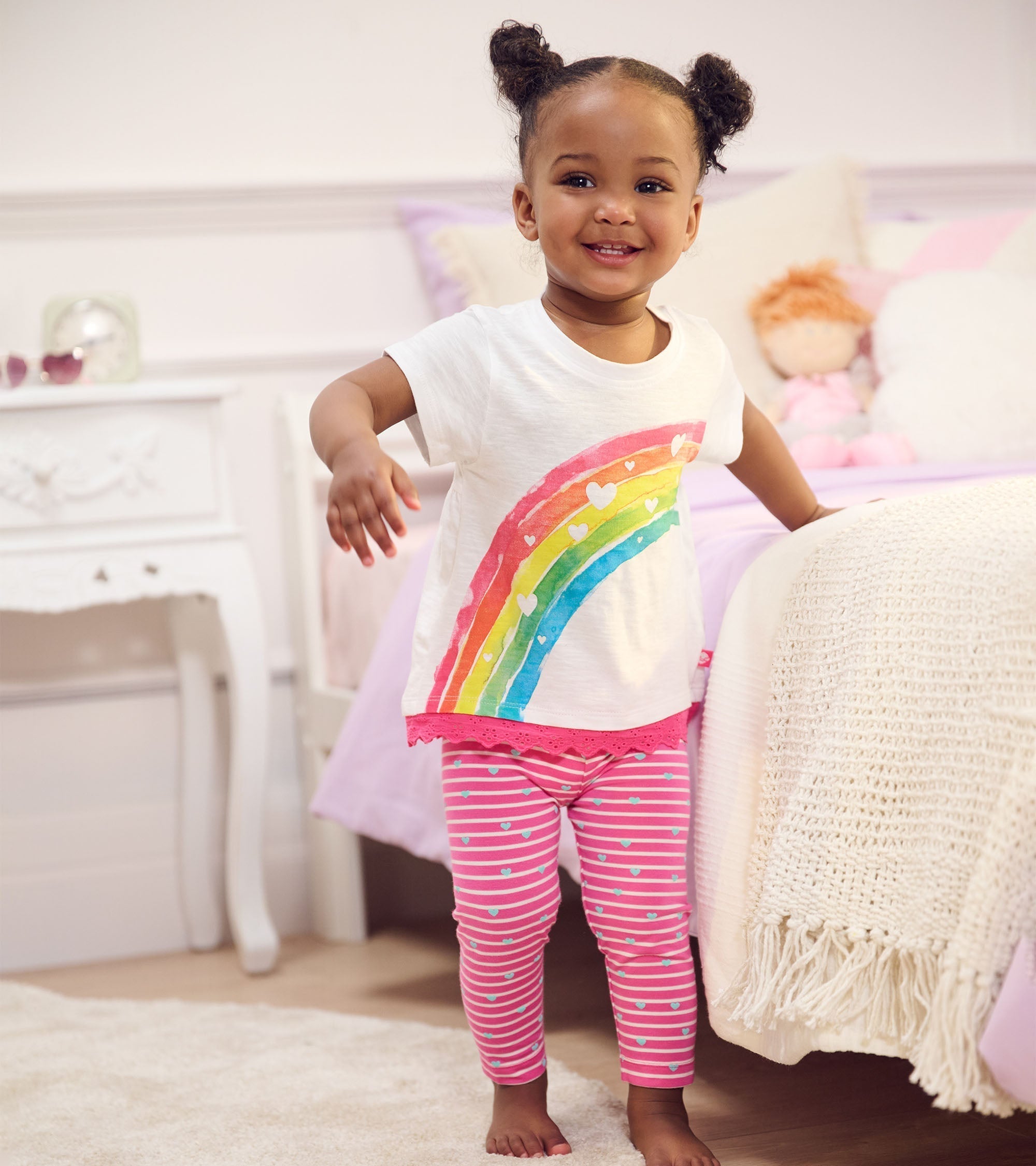 Hatley Baby & Toddler Girls Little Hearts Stretch Leggings
