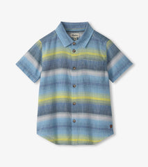Hatley Boys Lime Green Stripes Button Down Shirt