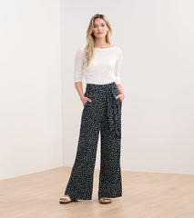 Hatley Belted Wide Leg Pants - Multi Dots