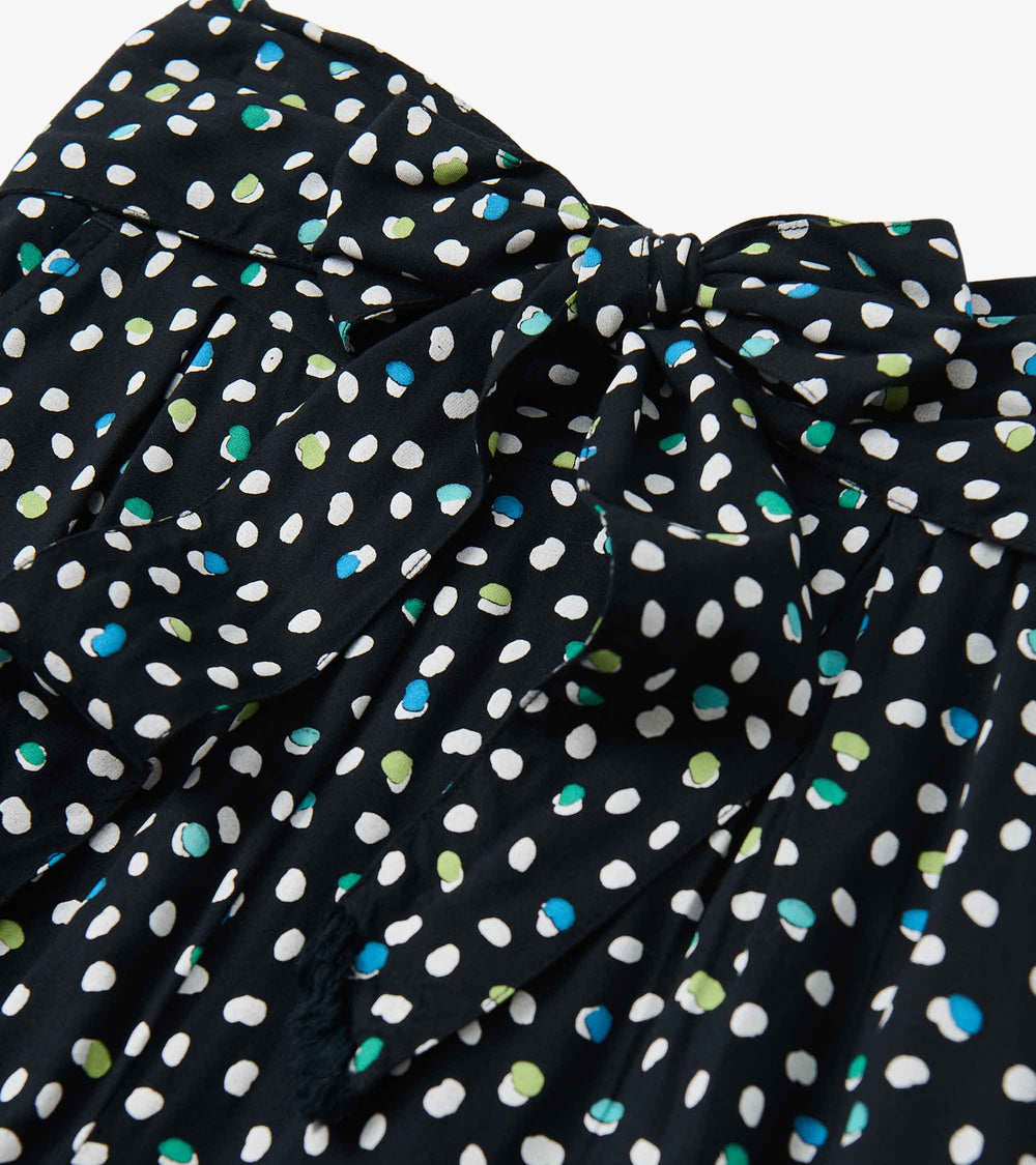 Hatley Belted Wide Leg Pants - Multi Dots
