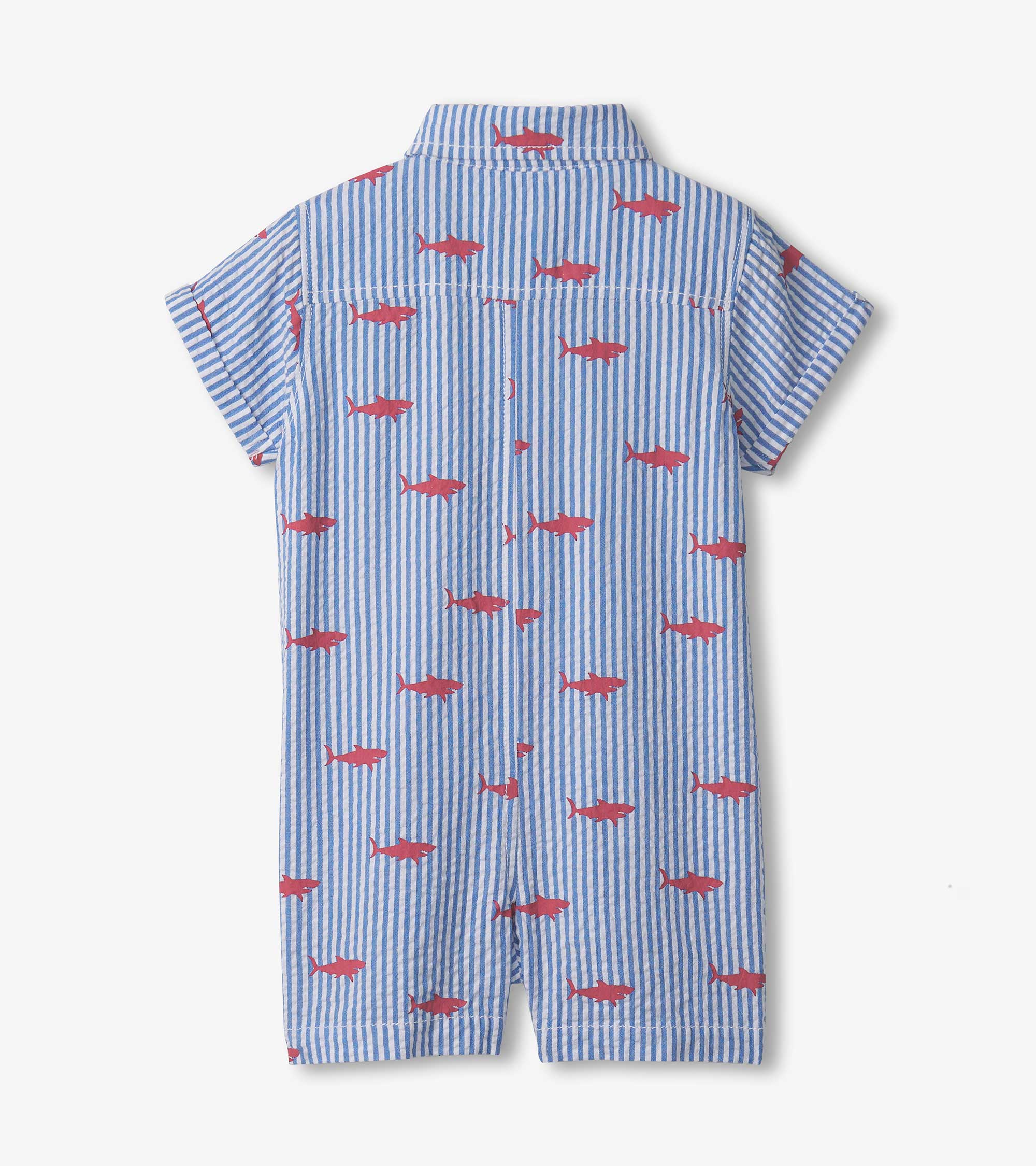 Hatley Baby & Toddler Boys Shark Silhouette Woven Romper