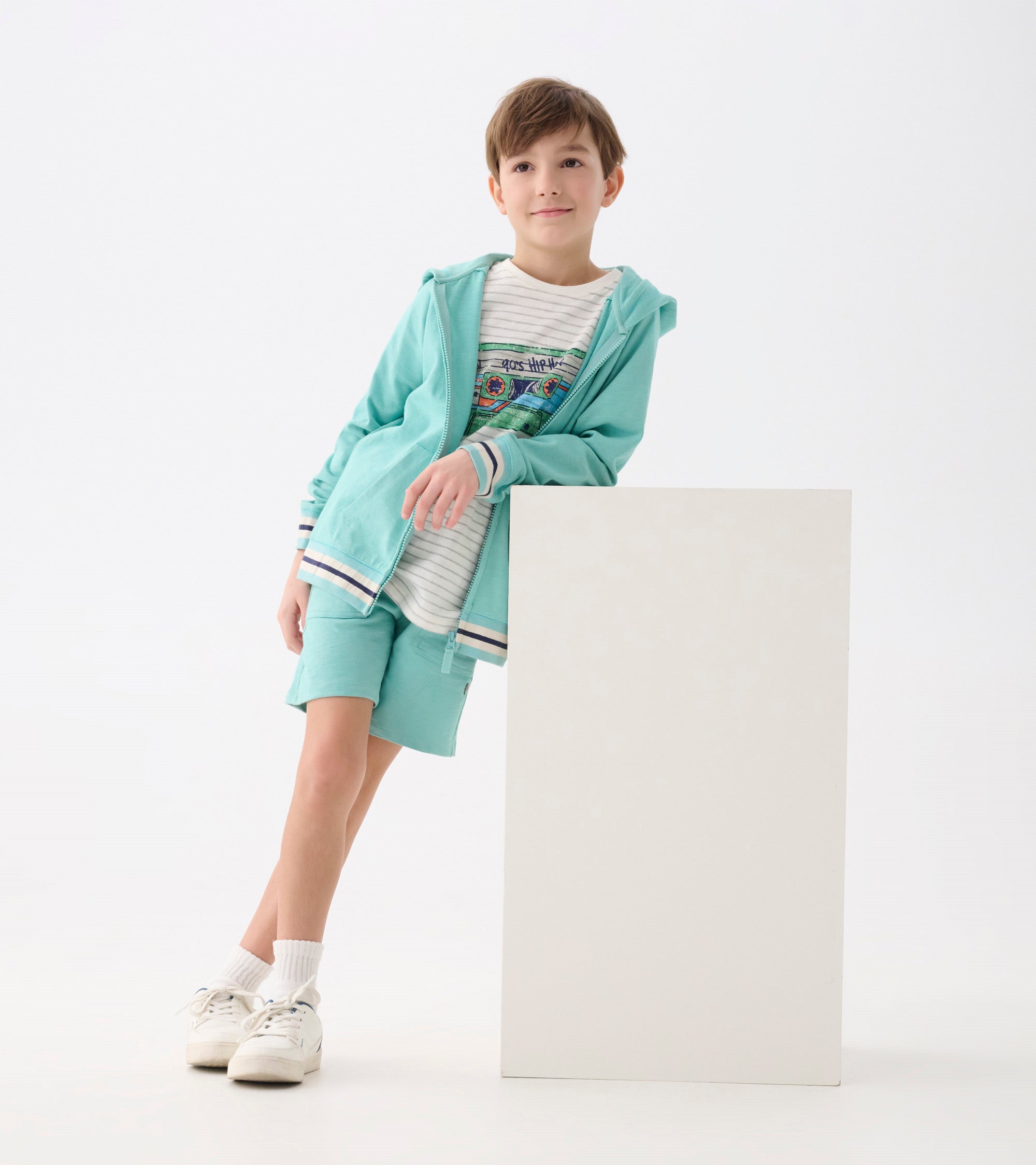 Hatley Boys Nile Blue Zip-Up Hoodie