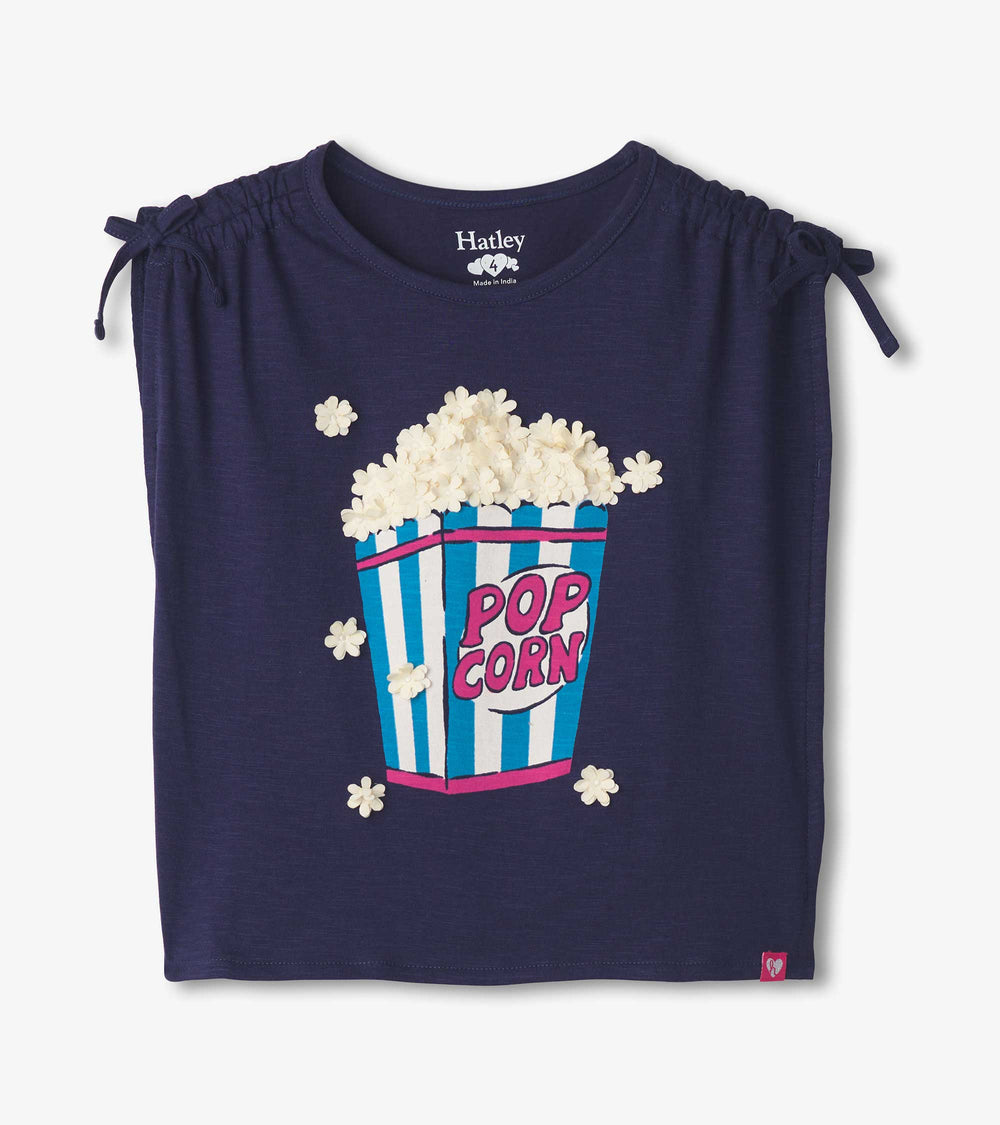 Hatley Girls Pop Corn Cinched Cinched Shoulder Top