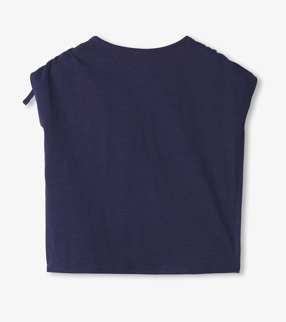 Hatley Girls Pop Corn Cinched Cinched Shoulder Top