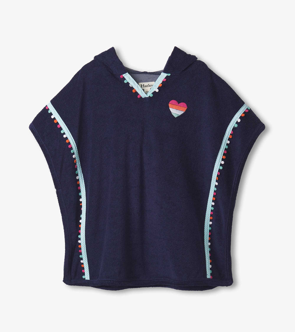 Hatley Girls Patriot Blue Hooded Cover-Up