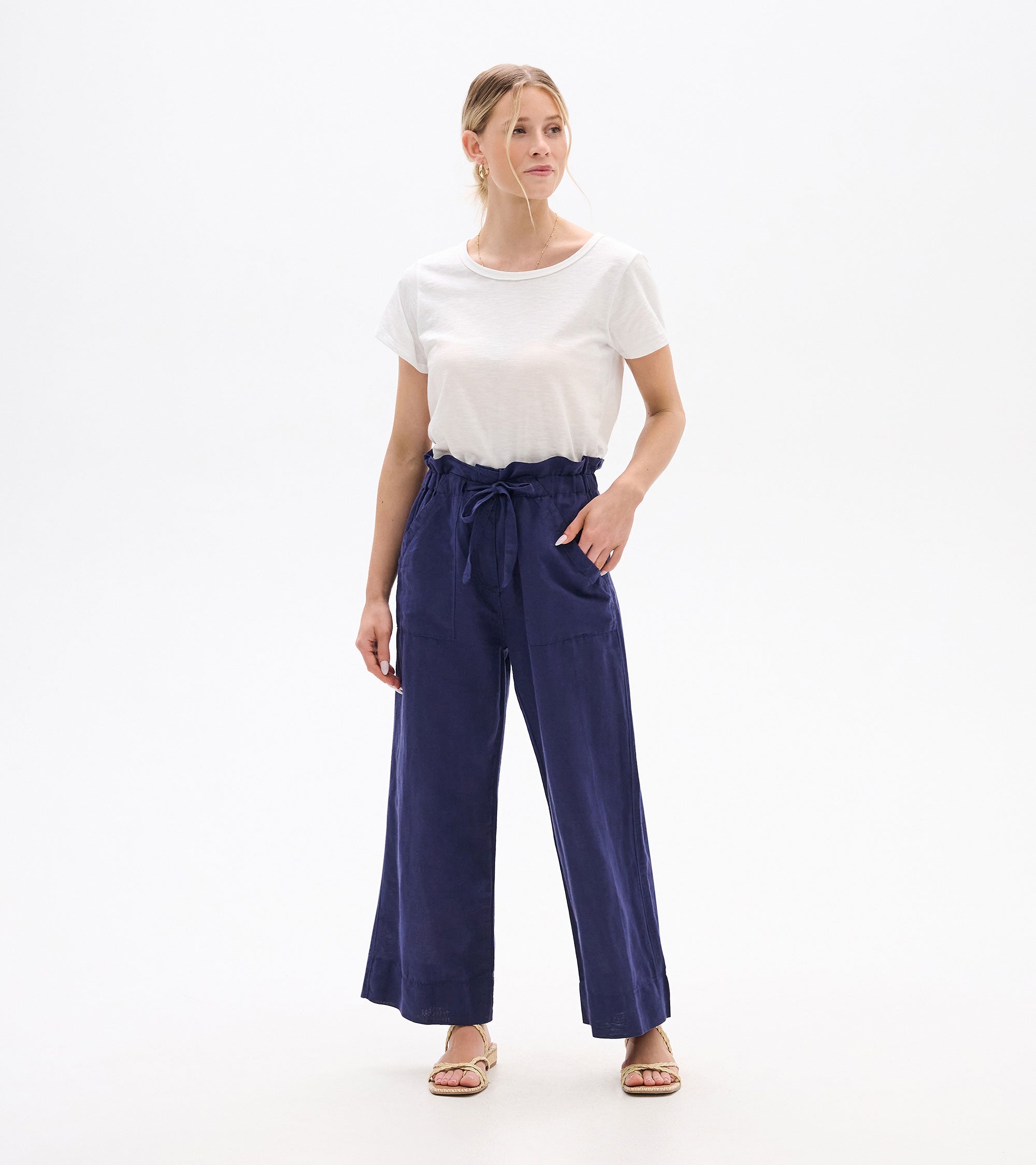 Hatley Tie Front Pants - Patriot Blue