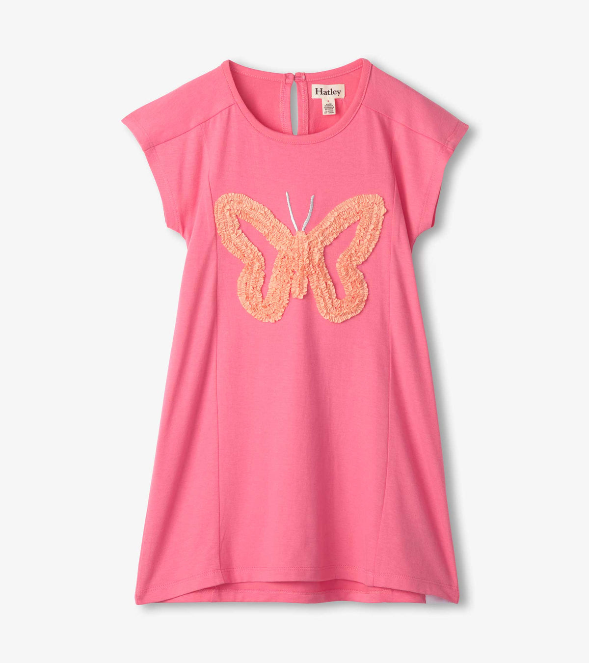 Hatley Girls Pink Butterfly A-Line Panel Dress