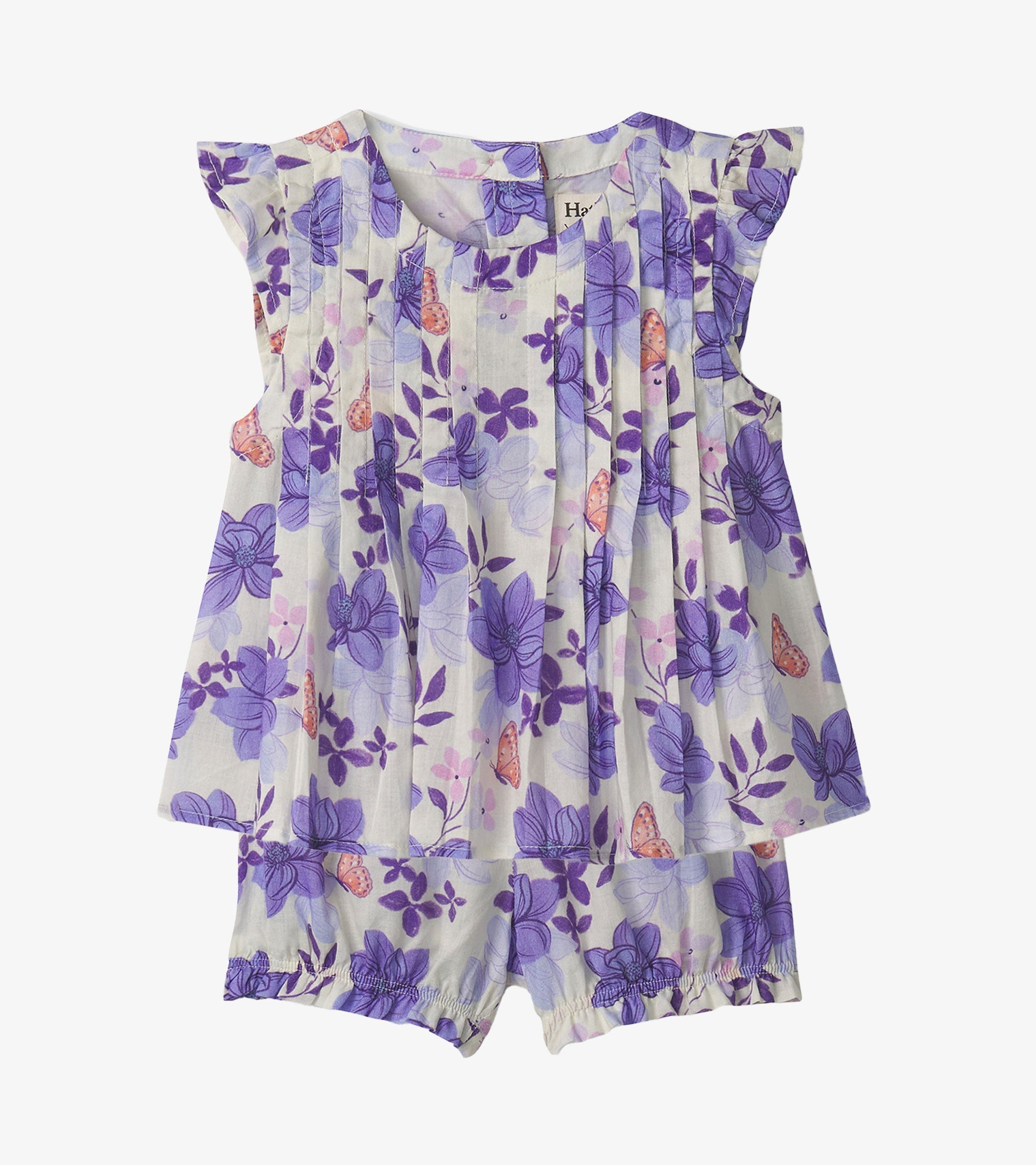 Hatley Baby & Toddler Girls Painted Magnolias Pin Tuck Tup & Bloomer Set