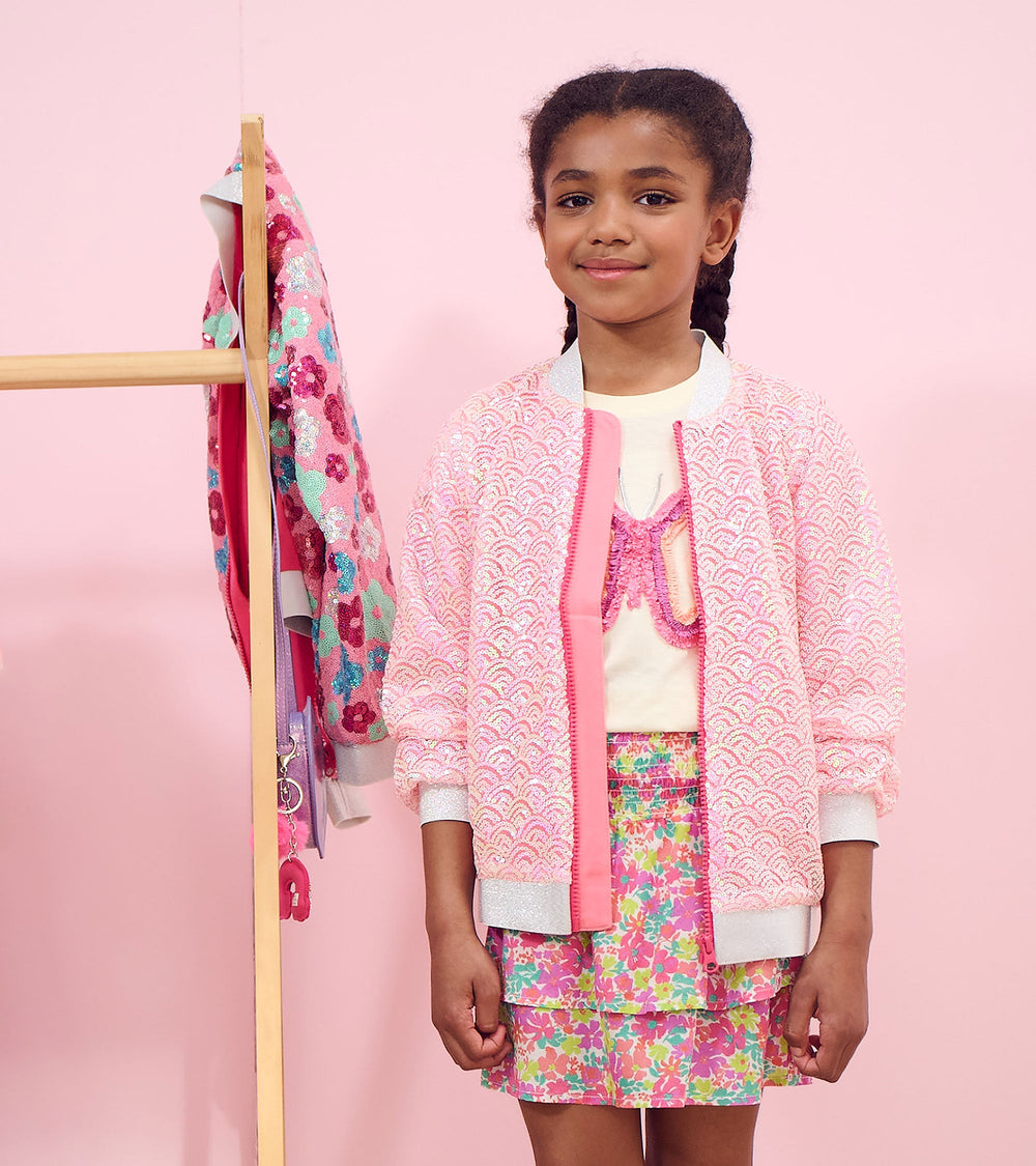 Hatley Girls Pearl Mermaid Sequined Bomber Jacket
