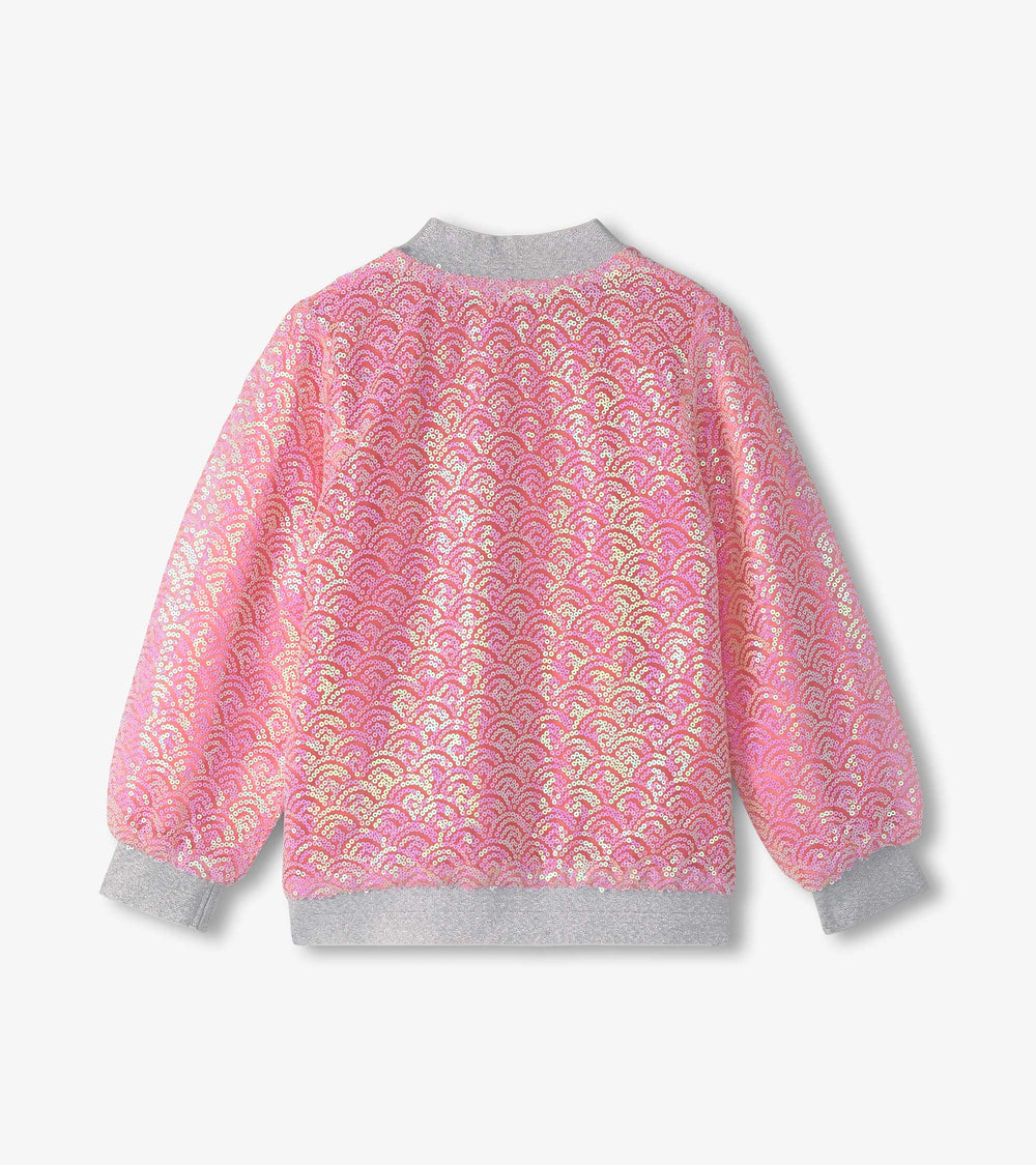 Hatley Girls Pearl Mermaid Sequined Bomber Jacket