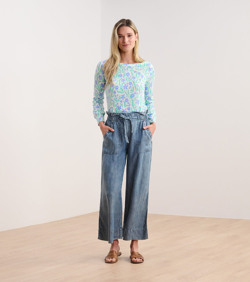 Hatley 3/4 Sleeve Knit Breton - Painted Flowers