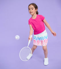 Hatley Girls Pink Mesh Trim T-Shirt