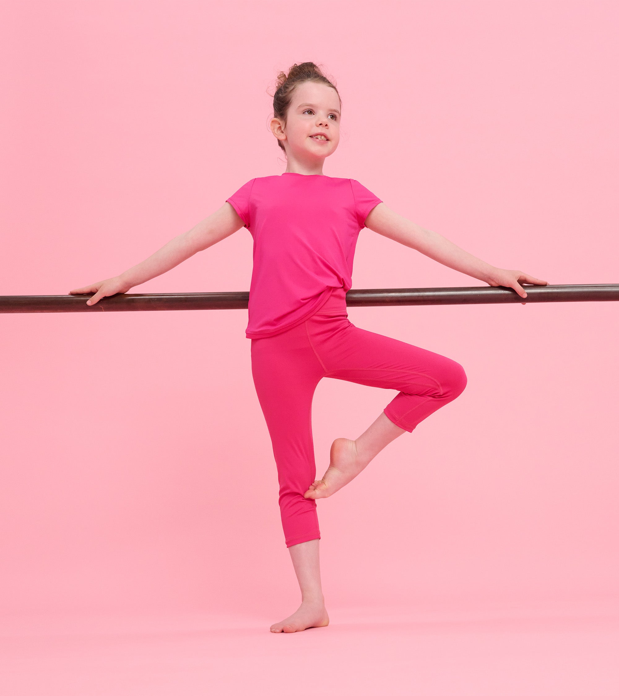 Hatley Girls Pink Mesh Trim T-Shirt