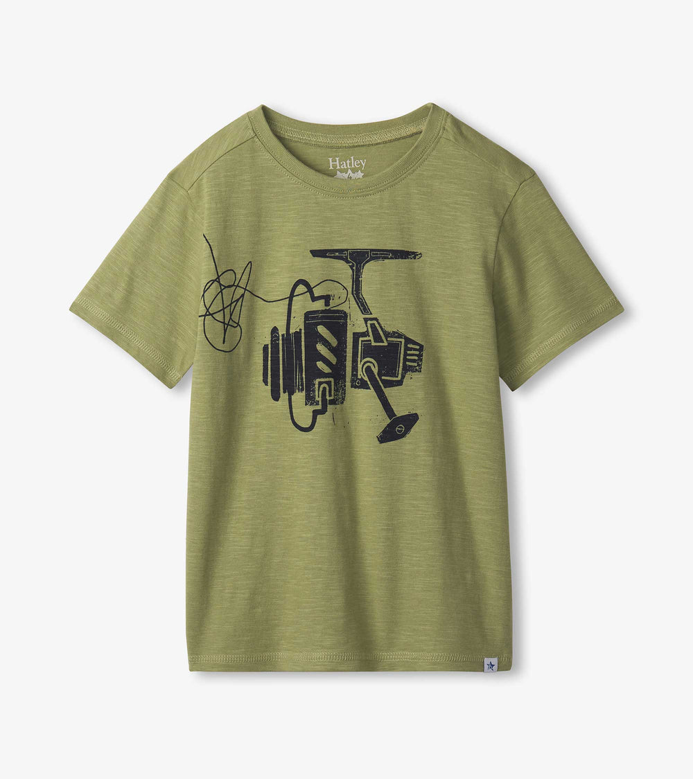 Hatley Boys Fishing Reel Graphic Tee
