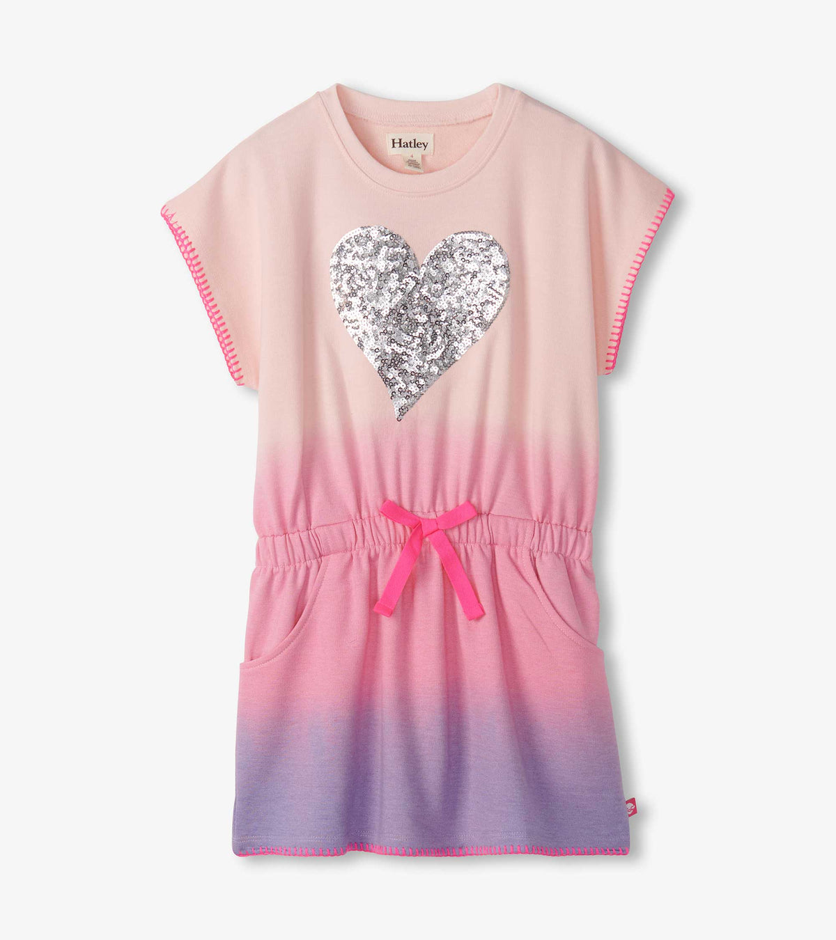 Hatley Girls Sequin Heart Pull-On Dress