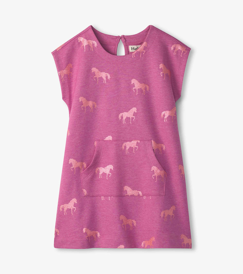 Hatley Girls Shimmer Horses Slouchy Dress