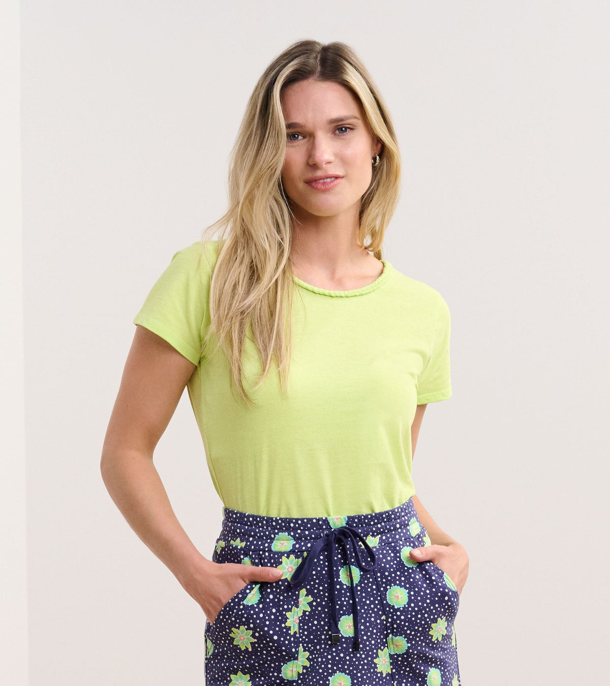Hatley Braided Neck Tee - Sharp Green
