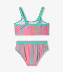 Hatley Girls Shimmer Stripe Bikini Set