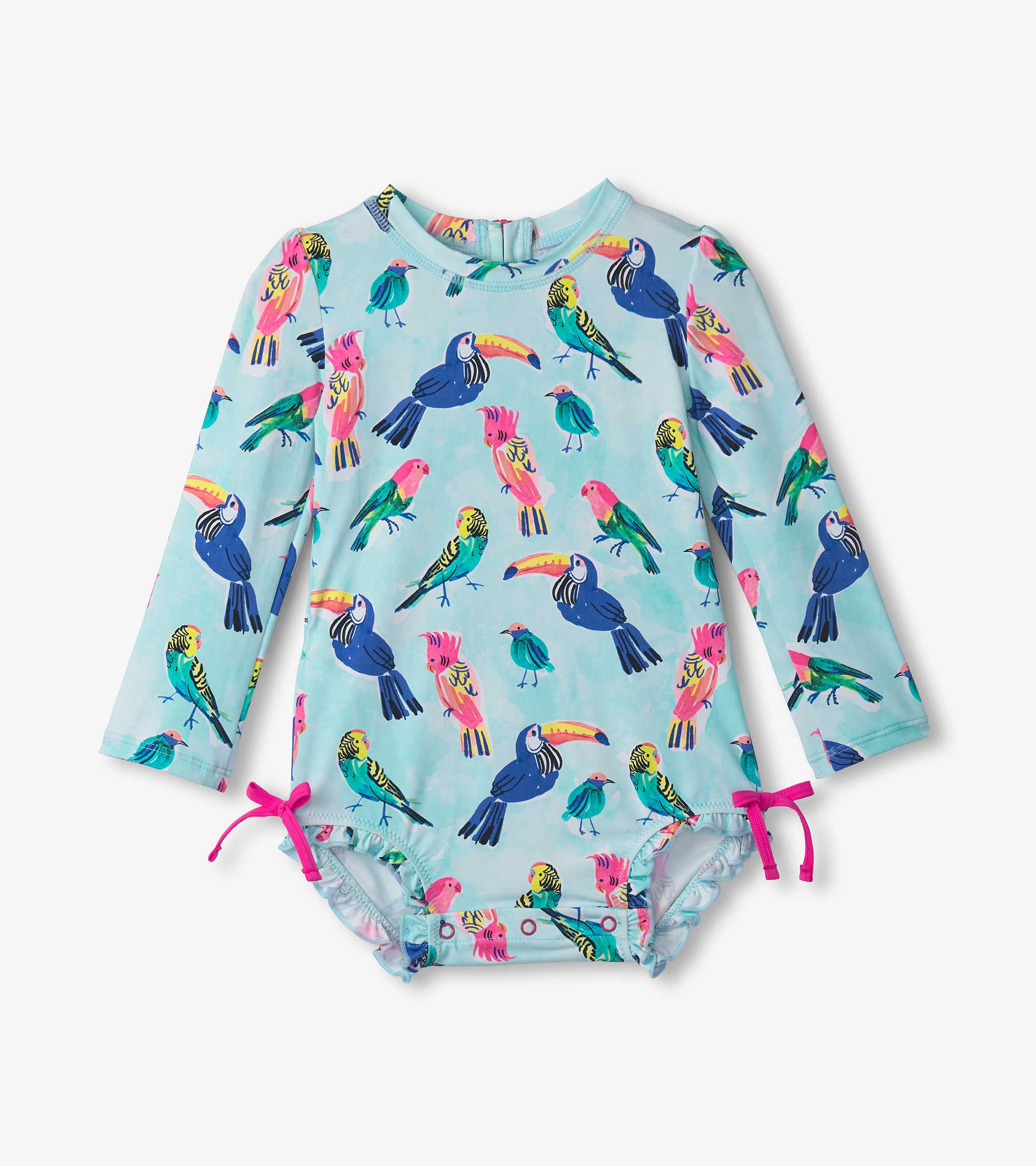 Hatley Baby Girls Tropical Birds Rashguard Swimsuit