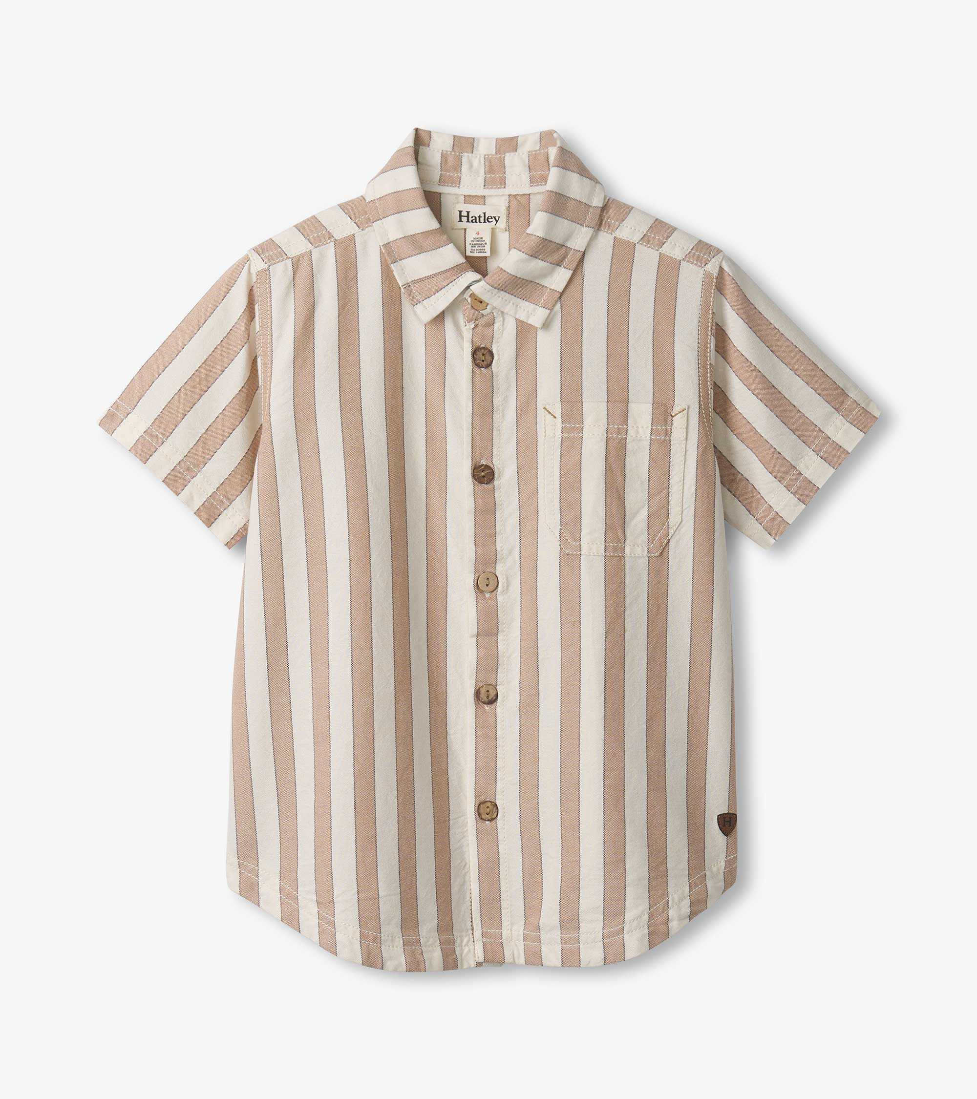 Hatley Boys Thatched Stripes Button Down Shirt