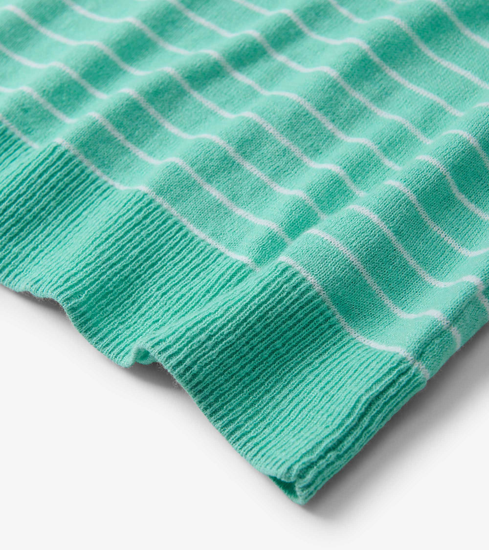 Hatley Simone Knit Tee - Teal Stripes
