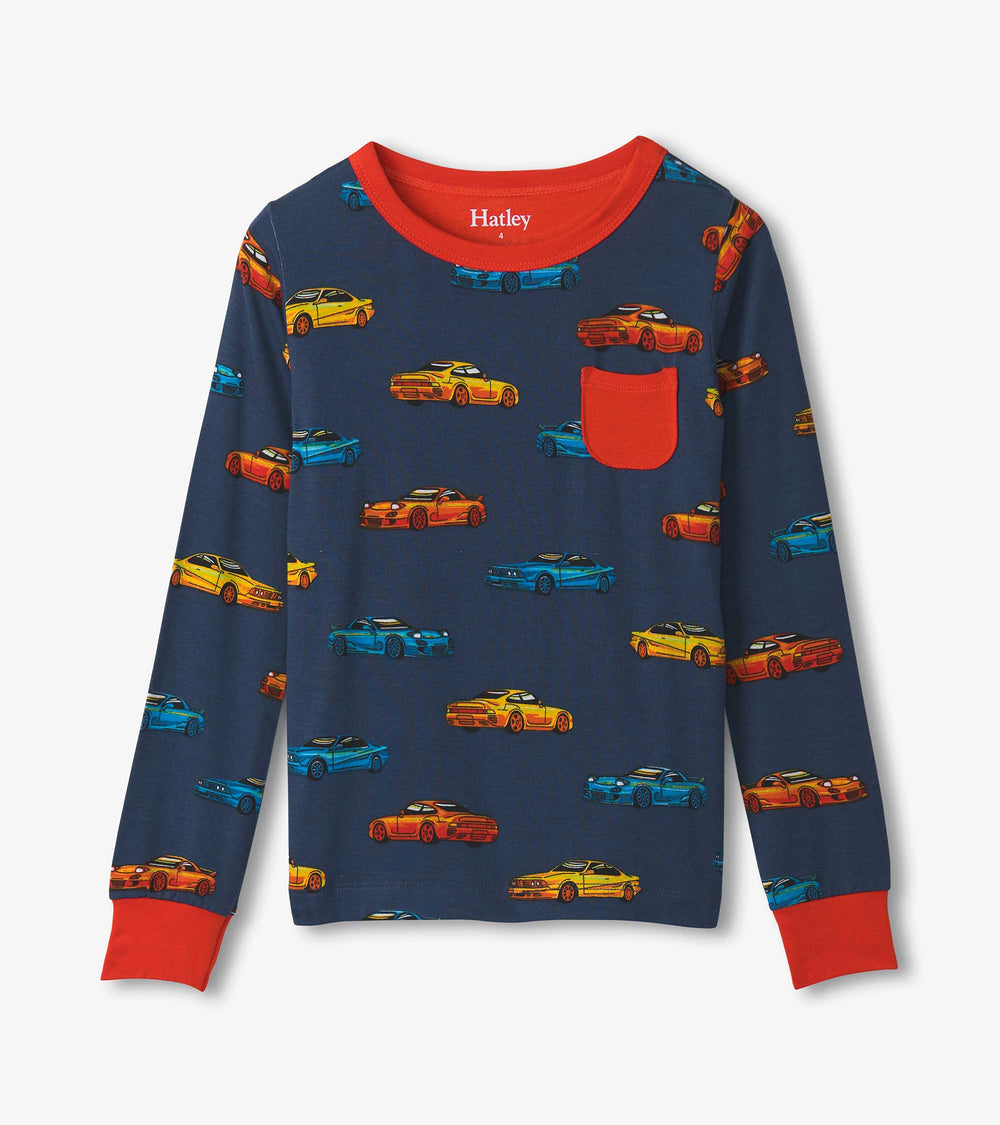 Hatley Boys Sport Cars Bamboo Pajama Set