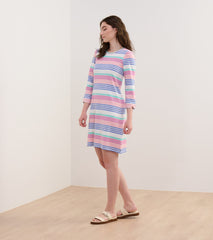 Hatley Lily Flare Dress - Peach Echo Stripes