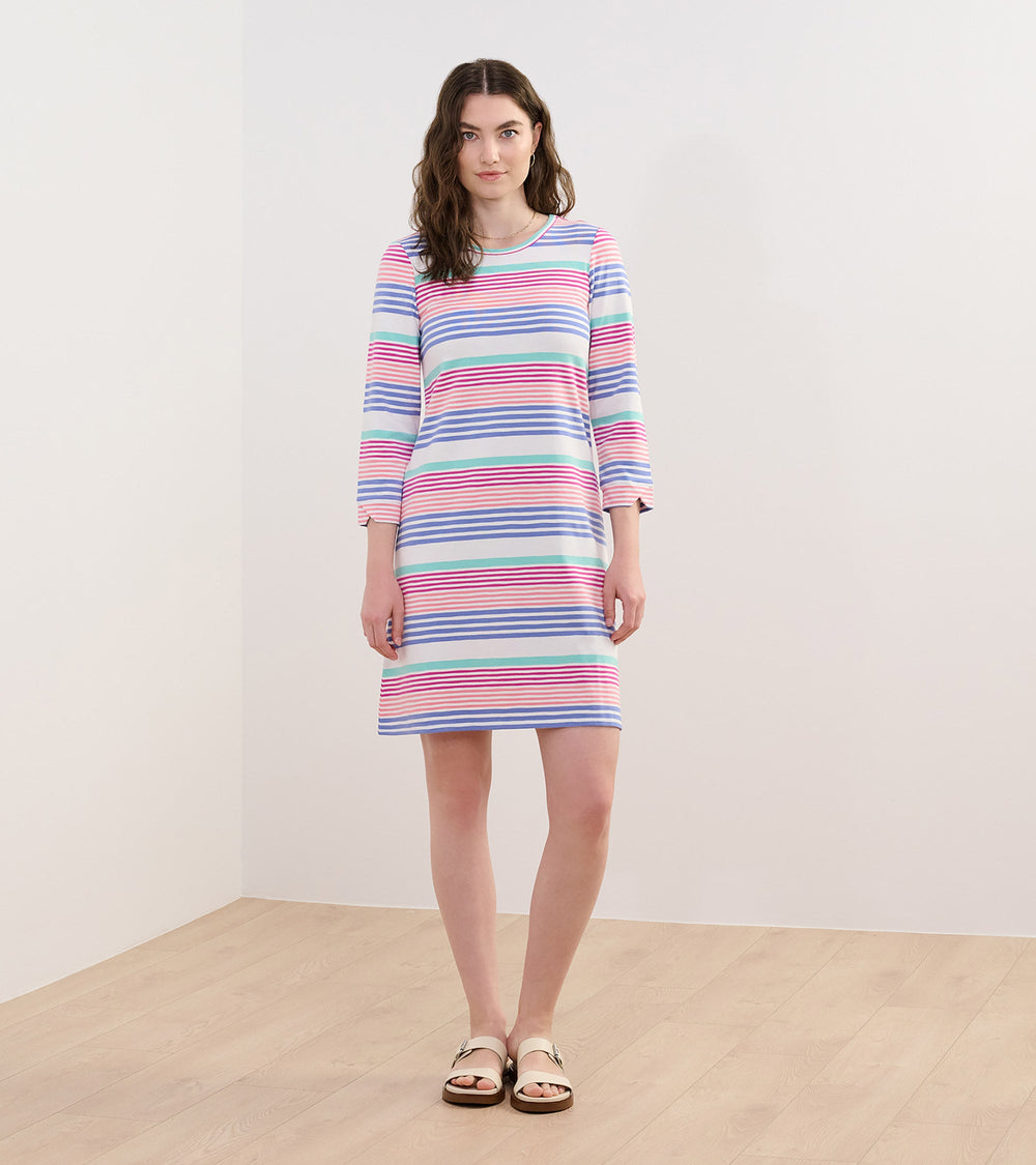 Hatley Lily Flare Dress - Peach Echo Stripes