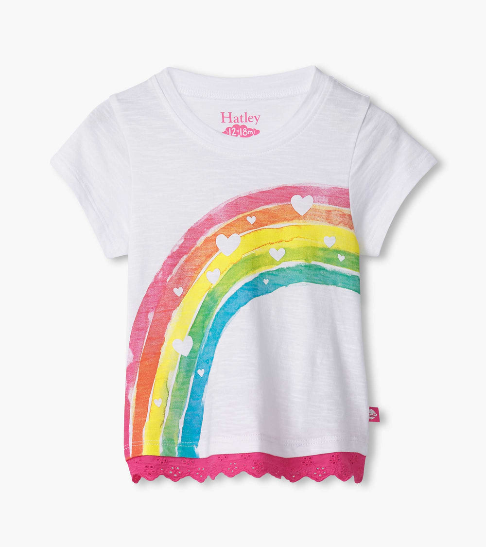 Hatley Baby & Toddler Girls Rainbow Eyelet Eyelet Trim T-Shirt