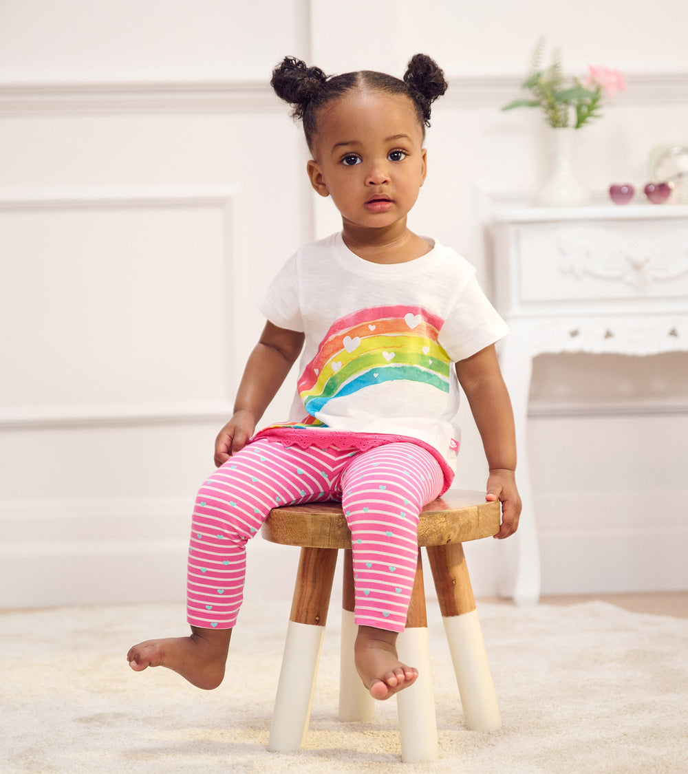 Hatley Baby & Toddler Girls Rainbow Eyelet Eyelet Trim T-Shirt