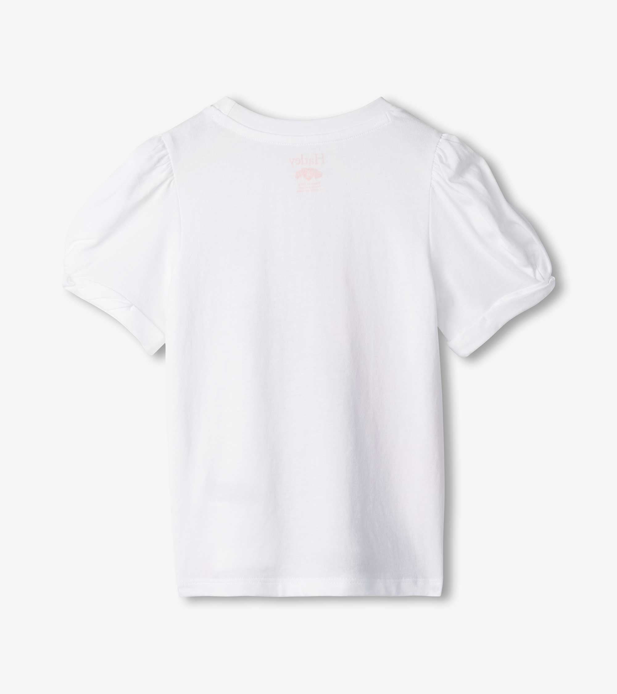 Hatley Girls Soft Horse Twisted Sleeve Tee