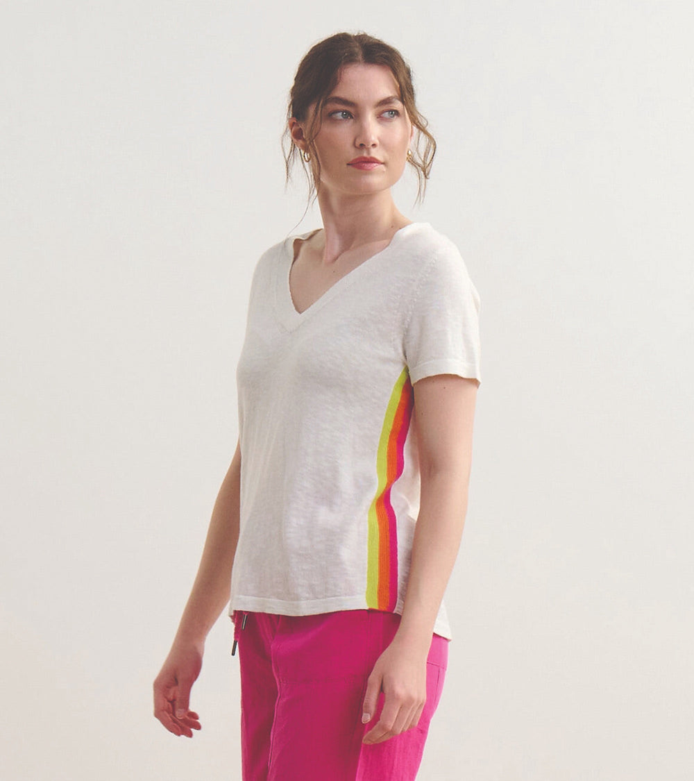 Hatley V-Neck Knit Tee - White
